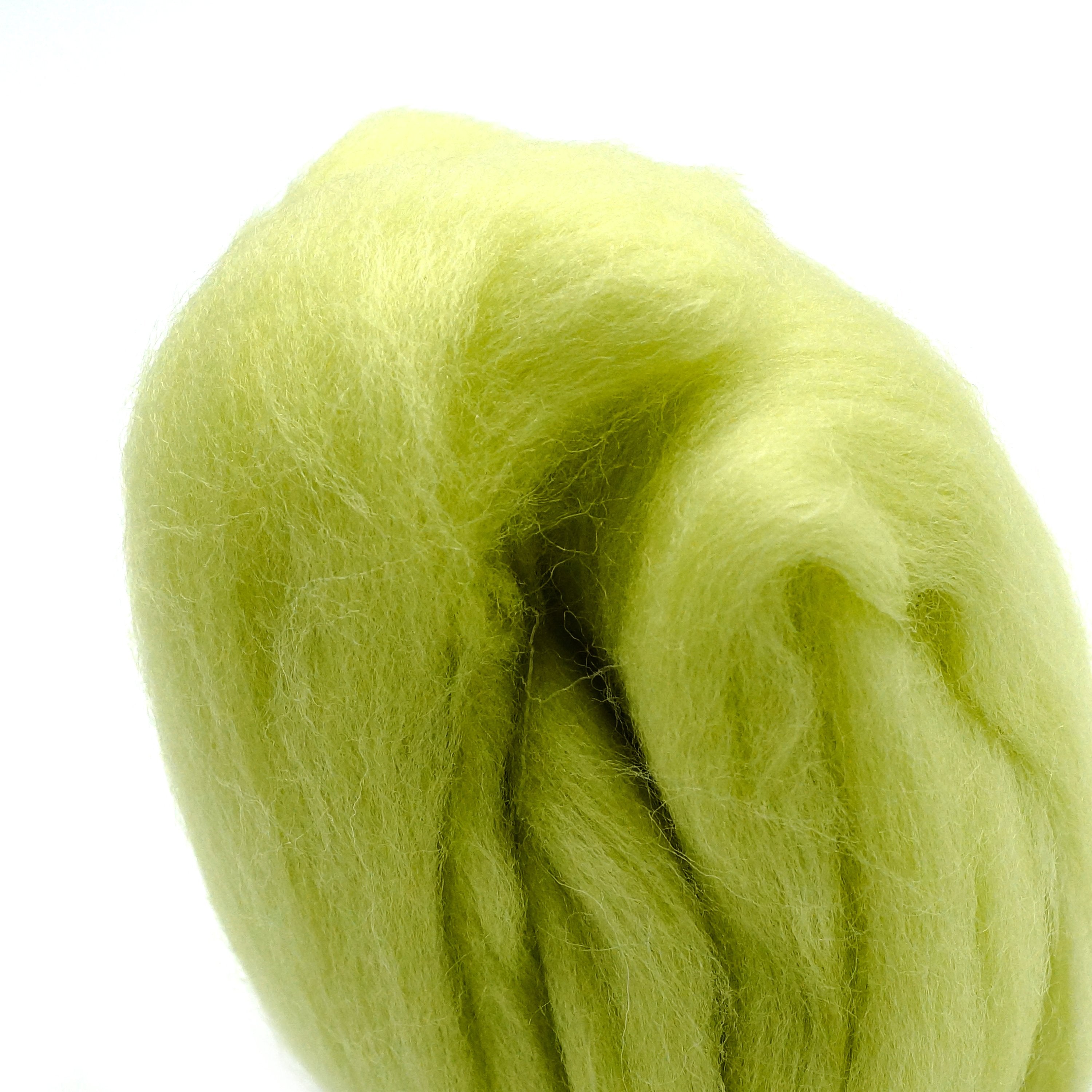 Clover Natural Wool Roving - Lime Green